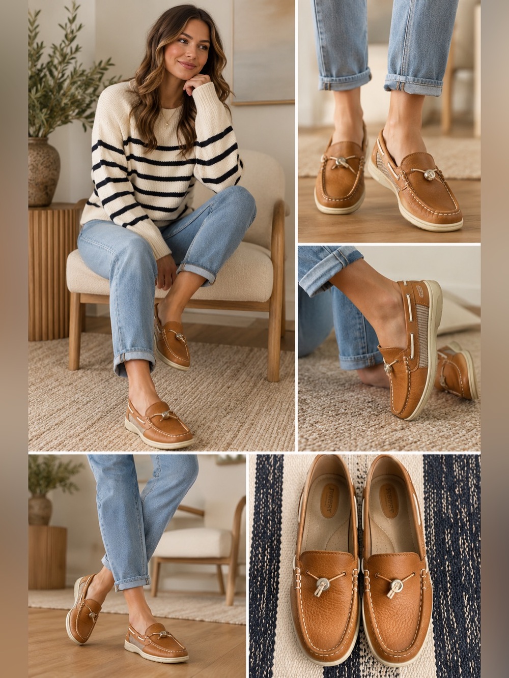 Sperry Top-Sider Leather Boat Shoes | Cognac Brown | Women’s 6.5